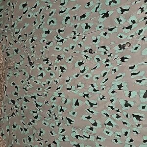 Vanity - Gray Blouse with Leopard Print #L